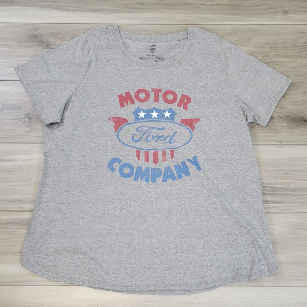 Ford Motor T-Shirt Women's 1X Gray New